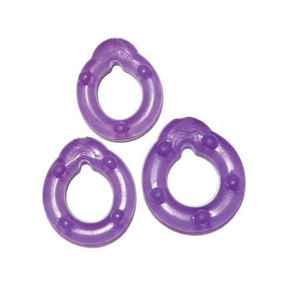 All American Triple Rings (Clear/Purple)