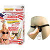 All American Whoppers 8 inches Vibrating Dong & Universal Harness Beige