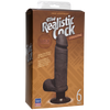 The Vibro Realistic Cock UR3 Vibrator 6 Inch - Brown