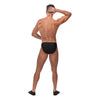 Male Power Nylon Lycra Pouchless Briefs Black OS