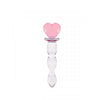 Crystal Heart Of Glass Wand and Vase - Pink