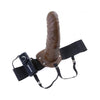 Fetish Fantasy 8in Vibrating Hollow Strap-on Brown