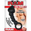 Ram Anal Trainer #3 Silicone Anal Beads 5.5 Inch - Black