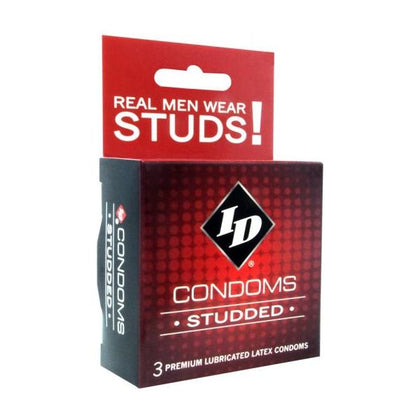 ID Studded Condom 3 Pack Latex Condoms