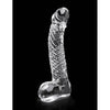 Icicles No 61 Clear Glass Realistic Dildo