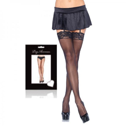 Nylon Sheer Thigh Highs Lace Top Plus Size