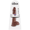 10 Inches C*ck Balls - Brown