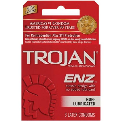 Trojan Enz Non-Lubricated Condoms - Box of 3