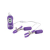 Fetish Fantasy Vibrating Nipple Clamps Purple