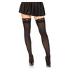 Nylon Stocking Lace Top O/S Black