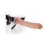 Fetish Fantasy 11 inches Vibrating Hollow Strap On Beige