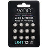 Vedo LR41 Batteries 1.5 Volt 12 Pack