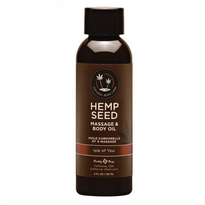 Earthly Body Hemp Massage Oil Isle Of You 8oz