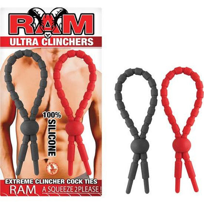 Ram Ultra Clinchers Cock Ties 2 Pack Red, Black