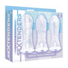 The 9's, Vibrating Sextenders, 3-pack, Nubbed, Contoured, Ribbed