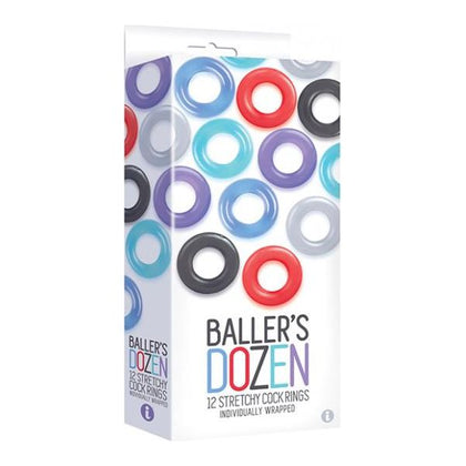 The 9's, Baller's Dozen, 12-piece TPE Cock Ring Set