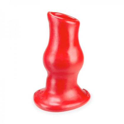 Oxballs Pig Hole Deep-2, Hollow Plug, Large, Red