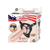 All American Whoppers 5 inches Straight Dong Beige & Universal Harness