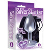 The 9's, The Silver Starter, Bejeweled Heart Stainless Steel Plug