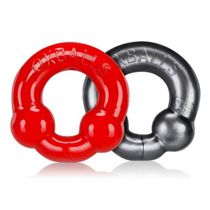 Oxballs 2-pack Cockring, Steel & Red