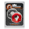 Oxballs 2-pack Cockring, Steel & Red