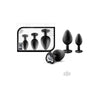 Bling Plugs Training Kit Black with Gem End