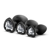 Bling Plugs Training Kit Black with Gem End