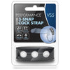 Performance - Vs5 - Silicone 3-snap Cock Strap - Black