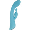 Evolved Aqua Bunny 9 Shaft Function 9 Clit Stim Functions Rechargeable Silicone Waterproof Teal