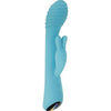 Evolved Aqua Bunny 9 Shaft Function 9 Clit Stim Functions Rechargeable Silicone Waterproof Teal