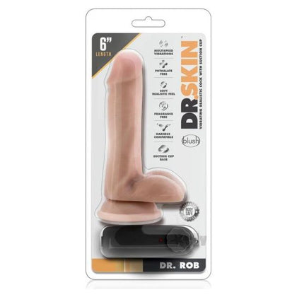 Dr. Skin - Dr. Rob - 6in Vibrating Cock With Suction Cup - Vanilla