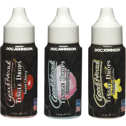 Goodhead Tingle Drops 3-pack French Vanilla, Cotton Candy, Sweet Cherry