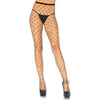Iridescent Rhinestone Fence Net Tights. Black O/s