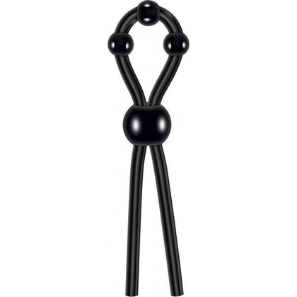 Ultimate Silicone Lasso Cock Ring Black