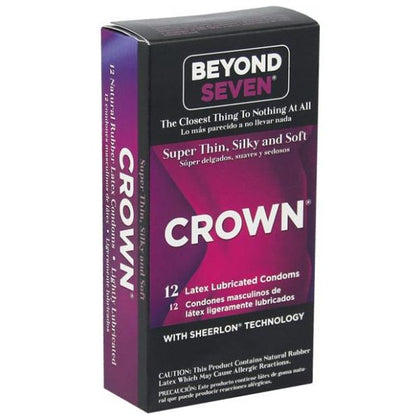 Crown Super Thin Latex Condoms Lubricated 12 Pack