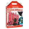 Vac-U-Lock Vibrating Crystal Jellies Set with Remote - Pink