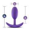 Luxe - Wearable Vibra Slim Plug - Medium - Purple