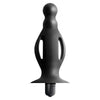 Commander Beginners Vibrating Buttplug Removeable Bullet Suction Cup Base Silicone Black