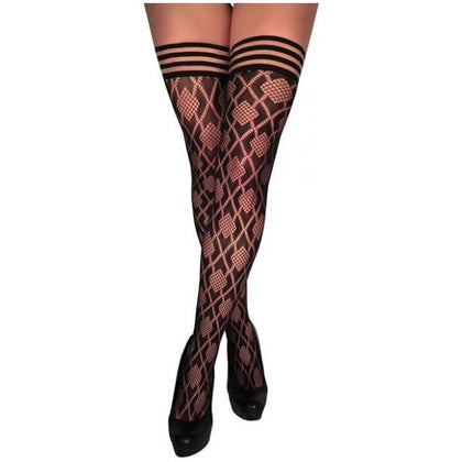 Kixies Elle Black Fishnet Diamond Size A