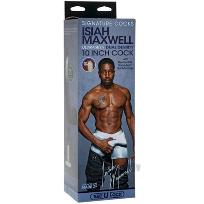 Signature Cocks Isiah Maxwell 10 Inch Ultraskyn Cock With Removable Vac-u-lock Suction Cup Chocolate