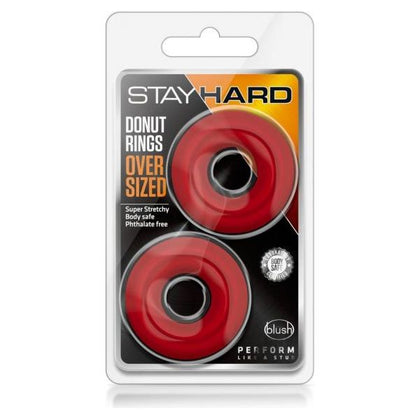 Stay Hard - Donut Rings Oversized - Red