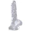 King Cock Clear 4in Cock with Balls