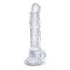 King Cock Clear 8in Cock with Balls