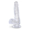King Cock Clear 6in Cock with Balls
