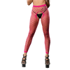 Hot Pink Mesh/Fishnet Crotchless Legging