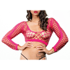 Hot Pink Mesh/Fishnet Crotchless Legging
