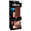 King Cock Triple Density 7.5 inches Cock, Balls Dildo Beige