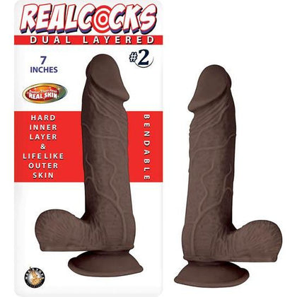 Realcocks Dual Layered #2 7In Dark Brown