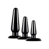 Anal Adventures Basic Plug Kit Black