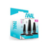 Anal Adventures Basic Plug Kit Black